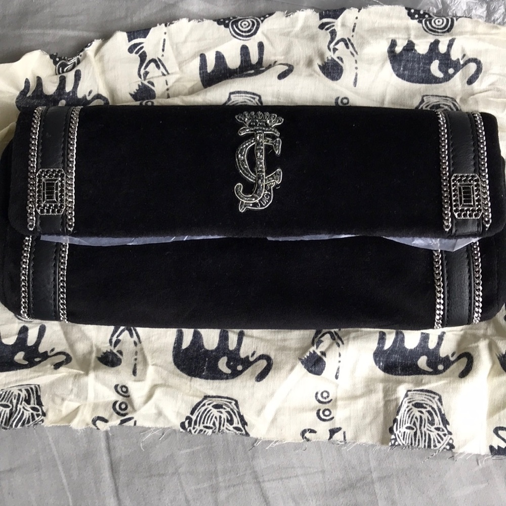 Juicy Couture Black Satchel Velvet